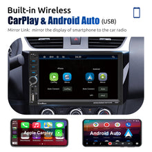 Load image into Gallery viewer, Universal Car Touch Screen 2 Din 7 Inch Wireless Apple Carplay Android Auto Car Stereo Radio AUX FM Bluetooth USB TF Link