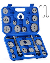 Load image into Gallery viewer, 24Pcs Universal Disc Brake Caliper Tool Piston Pad Wind Back Hand Kit W/ Hooks Compressor Tool Kit Heavy Duty Wind Back Set