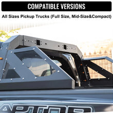 Load image into Gallery viewer, VEVOR Universal Truck Bed Roll Bar High-Grade Steel For Pickup Truck Adjustable Height and Width W/6 Amber Side Marker Lamps Mounting Kit