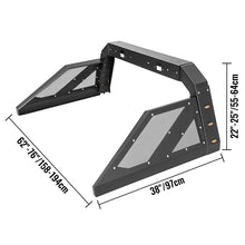 Load image into Gallery viewer, VEVOR Universal Truck Bed Roll Bar High-Grade Steel For Pickup Truck Adjustable Height and Width W/6 Amber Side Marker Lamps Mounting Kit