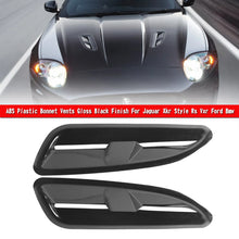 Load image into Gallery viewer, 2pcs Pair Gloss Black Universal Jaguar XKR Style Hood Vents