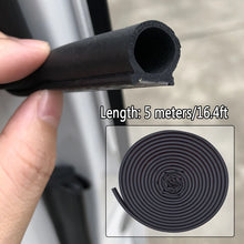 Load image into Gallery viewer, 5 M/16.4ft D-Shape Rubber Car Door Seal Strip Hollow Edge Guard Weatherstrip Universal Trunk Hood Sealing For Toyota Honda VW