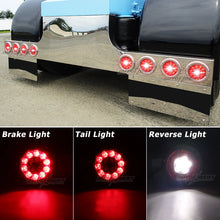 Load image into Gallery viewer, Universal 2Pcs 12V 24V Waterproof Truck Trailer Round Bumper Tail Light Brake Red LED Rear Lamp White Reverse For Tractor Van RV UTV UTE Bus Caravan Bus