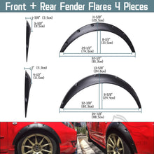 Load image into Gallery viewer, 4pcs 2 Sizes Universal Flexible Car Mudguards Mud Splash Guards Mud Flaps Fender Flares Extra Wide Body Wheel Arches