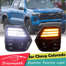 Load image into Gallery viewer, 1 Pair LED DRL Daytime Running Light Signal Lamps For 2023-2024 Chevrolet Colorado Daytime Running Light With Dynamic Turn Signal Driving Front Bumper