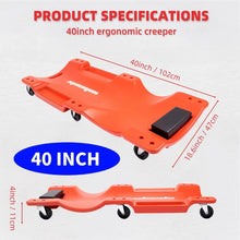 Load image into Gallery viewer, Low Profile 2-in-1 Mechanic Creeper 40'' Inch 350 Lbs Rolling Garage Shop Creeper With 6 Pressure Resistant Wheels and Padded Headrest