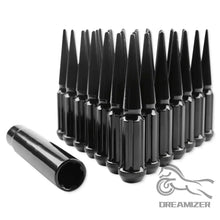 Load image into Gallery viewer, 24/32 PCS M14x1.5 Wheel Spike Lug Nuts Chrome / Black / Plated 4.4" Tall For Chevy Silverado 1500 / 2500 Cadillac Escalade Ford F-150 / F-250 Lincoln Navigator Dodge Ram 1500 Toyota Land Cruiser / Tundra / Sequoia Jeep Grand