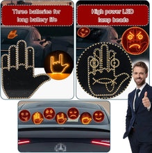 Load image into Gallery viewer, 12-24V LED Car Expression Display with Remote Control for Quick Gesture Changes, Easy Installation Multiple Light Modes Hand Gesture Signal Light, Bright LED Anti-Tailgating and Safety Warnings