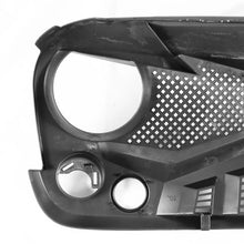 Load image into Gallery viewer, Front Matte Black Angry Hawke Grille for 2007-2018 Jeep Wrangler JK JKU Unlimited Sport