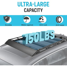 Load image into Gallery viewer, 50"x39"x4.75" Inch Roof Rack Cargo Basket W/Cross Bars Fit For Car SUV Pickup Truck Van Universal Top Cargo Carrier 150lbs