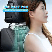 Load image into Gallery viewer, Universal Car Portable Car Seat Fan Mini Front Rear Fan Cooler Car Headrest Air Conditioner Electric Car Seat Fan