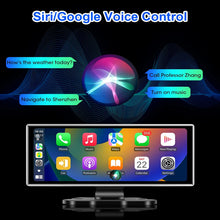 Load image into Gallery viewer, Universal Car 1 Din Android 10.26 Inch Touchscreen Portable 4K Car DVR Wireless Carplay Multimedia Player Auto GPS Navigation Video Recorder Dashboard Dual Lens Wifi FM