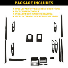 Load image into Gallery viewer, 1 Set Matte Black Carbon Fiber Style Interior Trim Decale Trim Sticker Kit For 2010-2016 Infiniti G25 G37 Interior DIY Trim Decals