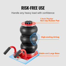 Load image into Gallery viewer, White Triple Bag Air Jack 3 Ton (6600 lbs) Capacity Portable Pneumatic Car Jacks Heavy Duty & Quick Lifting for Garage Repair