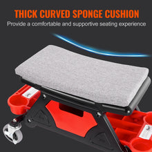 Load image into Gallery viewer, Heavy-Duty Rolling Mechanic Seat With Large Rubber Wheels, Tool Trays, Large Drawer, 300 LBS Capacity Creeper Seat