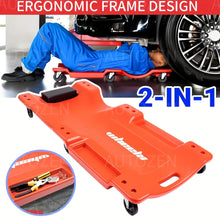 Load image into Gallery viewer, Low Profile 2-in-1 Mechanic Creeper 40'' Inch 350 Lbs Rolling Garage Shop Creeper With 6 Pressure Resistant Wheels and Padded Headrest