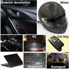 Load image into Gallery viewer, 20x152cm Black 6D Carbon Fiber Car Vinyl Wrap - Glossy Finish, Includes 10-Piece Tool Kit, Suitable For Interior And Exterior DIY Modifications