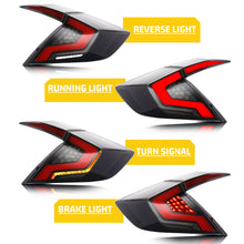 Load image into Gallery viewer, 4pcs LED Tail Lights For 2016-2021 Honda Civic Sedan 10Th Gen Start Up Animation Sequential Turn Signal Rear Lamp Assembly (Not for hatchback & Coupe)