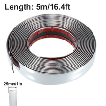 Load image into Gallery viewer, 3M/5M Exterior Car Chrome Body Strip Bumper Auto Door Protective Moulding Styling Trim Sticker 6MM 8MM 10MM 12MM 15MM 20MM 30MM