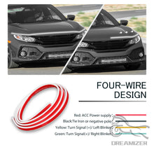 Load image into Gallery viewer, Universal 12V White LED Light Strip Scan Starting Car Hood Decorative Lamp Car Daytime Running Light DRL Dynamic Auto Tuning Headlight Strip