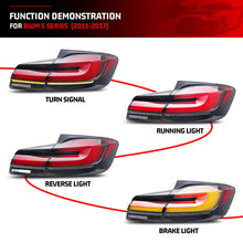 Load image into Gallery viewer, 1 Pair 12V Smoked Lens LED Sequential Turn Signal Tail Lights For 2011-2016 BMW 5 Series F10 M5 Upgrade