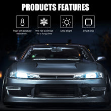 Load image into Gallery viewer, Universal 12V White LED Light Strip Scan Starting Car Hood Decorative Lamp Car Daytime Running Light DRL Dynamic Auto Tuning Headlight Strip