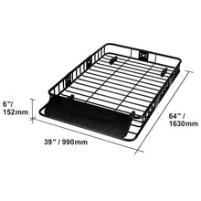 Load image into Gallery viewer, Roof Rack Cargo Basket 46"x36"x4.5"/51"x36"x5" Rooftop Cargo Carrier Heavy-Duty 200 LBS Capacity for SUV Truck Vehicle Galvanized, Powder Coated