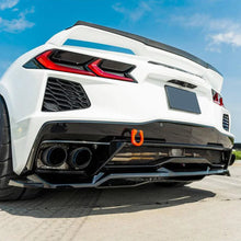 Load image into Gallery viewer, Gloss Black/Carbon Fiber Style Rear Bumper Lower Diffuser For 2020-2024 Chevrolet Corvette C8 Stingray/Z51 Maxton Design Rear Bumper Diffuser Non-Widebody Cars Accessories Body Kit