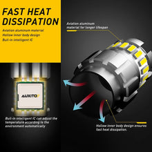 Load image into Gallery viewer, 2pcs AUXITO P21W BA15S LED Bulb Canbus 1156 BAY15D 1157 P21/5W LED Car Lights 6500K White Super Bright Brake Lights Reverse Lamp DRL