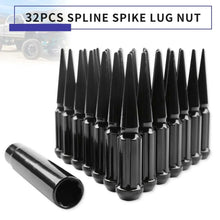 Load image into Gallery viewer, 24/32 PCS M14x1.5 Wheel Spike Lug Nuts Chrome / Black / Plated 4.4" Tall For Chevy Silverado 1500 / 2500 Cadillac Escalade Ford F-150 / F-250 Lincoln Navigator Dodge Ram 1500 Toyota Land Cruiser / Tundra / Sequoia Jeep Grand