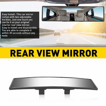Load image into Gallery viewer, 240MM Wide Convex Interior Clip On Rear View Clear Mirror Universal Anti Glare Anti-fog Panoramic Rear View Mirror Curved Mirror
