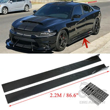 Load image into Gallery viewer, 6PCS 2.2m Universal Car Gloss Black Rocker Panel Side Skirt Splitter Extensions For Dodge Charger Subaru WRX Ford Mustang Nissan Altima Honda Accord Lexus IS350 Audi A3 S3 A4 S4 A5 Mitsubishi Lancer