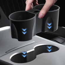 Load image into Gallery viewer, TPE Non-Slip Center Console Water Cup Drink Holder Insert W/ Divider Ashtray For 2021-2023 Tesla Model 3 / Y