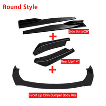 Load image into Gallery viewer, 8pcs Universal Carbon Fiber Style Front Bumper Lower Spoiler Diffuser Splitter With Lip Winglets Side Skirt Extension Protector Car Accessories