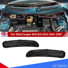 Load image into Gallery viewer, Left+Right Side Black Cowl Vent Screen Grilles For Mini Cooper R50 R52 R53 Honeycomb Mesh Racing Grills Grille Grid Auto Kit