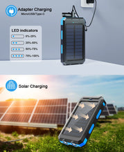 Load image into Gallery viewer, Waterproof Outdoor Solar Power Bank 38800mAh Dual USB Travel Outdoor Solar Mobile Phone Charger Solar Powerbanks For Camping