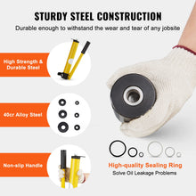 Load image into Gallery viewer, SucceBuy 10Ton Hydraulic Knockout Punch Driver Kit, 1/2"-2" Inch 6 Dies Carbon Steel Sheet Hole Opener Repair Tool Manual Hole Digger