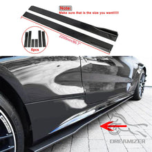 Load image into Gallery viewer, 6PCS 2.2m Universal Car Gloss Black Rocker Panel Side Skirt Splitter Extensions For Dodge Charger Subaru WRX Ford Mustang Nissan Altima Honda Accord Lexus IS350 Audi A3 S3 A4 S4 A5 Mitsubishi Lancer