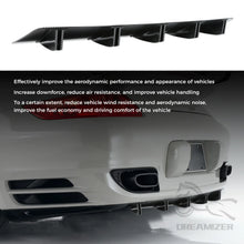 Load image into Gallery viewer, Black/Carbon Fiber Style Universal Car 5 Fin Rear Bumper Cover Lower Spoiler Diffuser