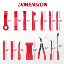 Load image into Gallery viewer, 200pcs/w Clips 42pcs/wo Clips Trim Removal Tool Set, Auto Push Pin Bumper Retainer Clip Set Fastener Terminal Remover Adhesive Cable Clips Round Handle Crowbar Kit Car Panel Radio Auto Clip Pliers