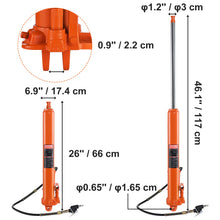 Load image into Gallery viewer, Hydraulic Long Ram Jack 3 Ton Engine Hoist Cylinder with Single Piston Pump And Clevis Base Hydraulic Ram Cylinder