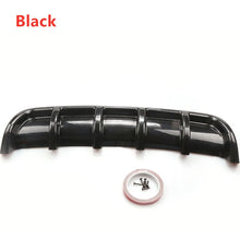 Load image into Gallery viewer, Universal Car Rear Bumper Cover Lower Spoiler Diffuser Splitter Carbon Fiber Style Shark Fin Rear Bumper Guide Plate