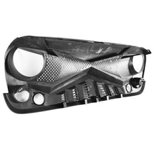 Load image into Gallery viewer, Front Matte Black Angry Hawke Grille for 2007-2018 Jeep Wrangler JK JKU Unlimited Sport