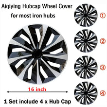 Load image into Gallery viewer, 4pcs Set Universal Car 16" Inch Wheel Cover Hub Caps Replacement Wheel Covers Snap On Steel Wheels
