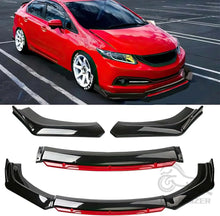 Load image into Gallery viewer, 1pc Gloss Black/Matte Black/Carbon Fiber Style Universal Car Front Bumper Cover Lower Spoiler Diffuser For Honda For Toyota For Audi For Ford Width Below 183cm