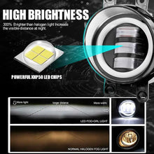 Load image into Gallery viewer, 2pcs Pair 3.5" Inch LED Fog Light White Amber DRL Angel Eye  For 2007-2017 Toyota Corolla Camry Avalon Solora Venza Yaris Matrix Prius RAV4 Sienna 4Runner Highlander Lexus CT200h GS350 GS450h GS460 IS-F ES300h ES350 LX570 RX4