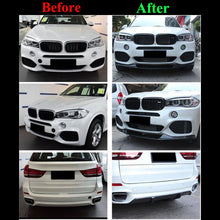 Load image into Gallery viewer, Front + Rear Bumper Lower Spoiler Diffusers + Liftgate Spoiler Wing For 2013-2018 BMW X5 F15 Body Aero Kits M Sport Carbon Fiber Style Rear Spoiler Wing Bodykits