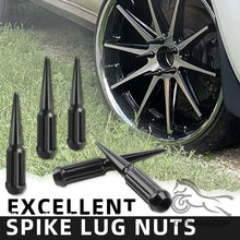 Load image into Gallery viewer, 24/32 PCS M14x1.5 Wheel Spike Lug Nuts Chrome / Black / Plated 4.4" Tall For Chevy Silverado 1500 / 2500 Cadillac Escalade Ford F-150 / F-250 Lincoln Navigator Dodge Ram 1500 Toyota Land Cruiser / Tundra / Sequoia Jeep Grand