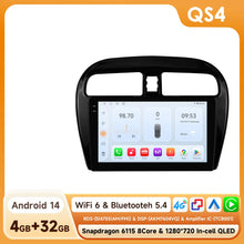 Load image into Gallery viewer, Hizpo 9-Inch 4G 2 Din Wireless Apple CarPlay Android Multimedia Player For 2012-2023 Mitsubishi Mirage/Spacestar/2015-2023 Dodge Attitude CarPlay Smart Intelligent Systems IPS Touch Screen Stereo Video Player With Day/Night M