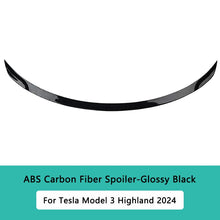 Load image into Gallery viewer, Carbon Fiber Style / Black Trunk Spoiler For 2024-2025 Tesla Model 3 Highland